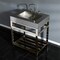 Fauceture KVSP3122A6 31" Stainless Steel Sink W/ Steel Console Sink Base, Nickel KVSP3122A6 - alternate 2